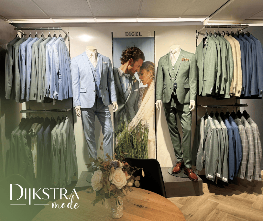 Trouwkostuums trouwpak trouwbeurs Dijkstra Mode pak trouwen Feanwâlden veenwouden friesland