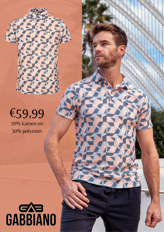 Gabbiano poloshirt abstracte print