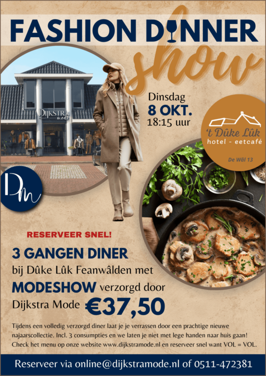 Fashion Dinner show Duke Luk feanwalden