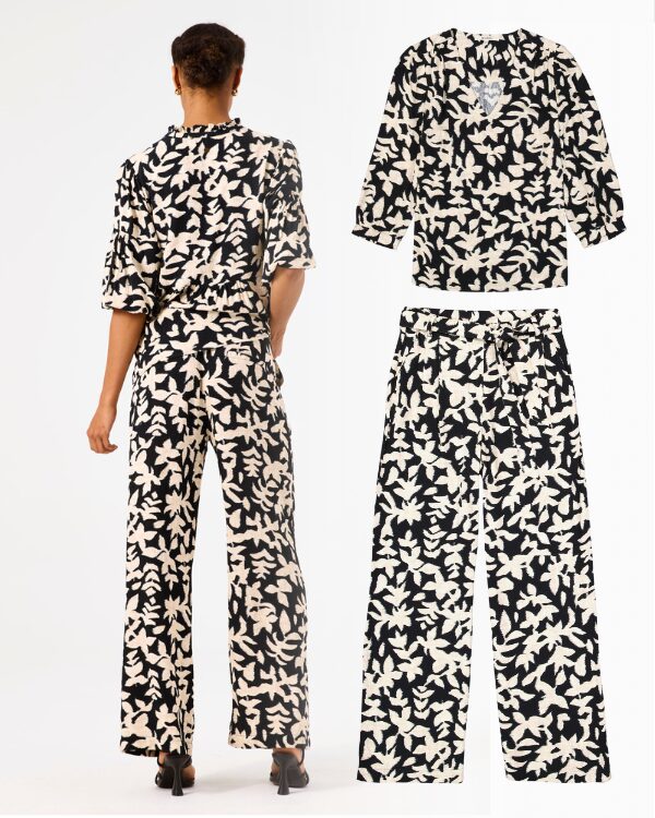 Garcia broekpak B50110 broek print zwart wit - zomer 2025