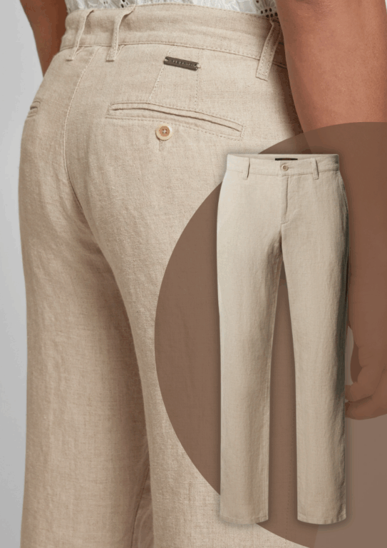 linnen broek alberto en lerros luchtige herenbroek