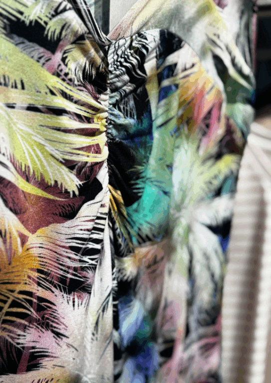 Dreamstar sale jurk dijkstra mode feanwalden palmprint dreamstar tricot zomerjurk