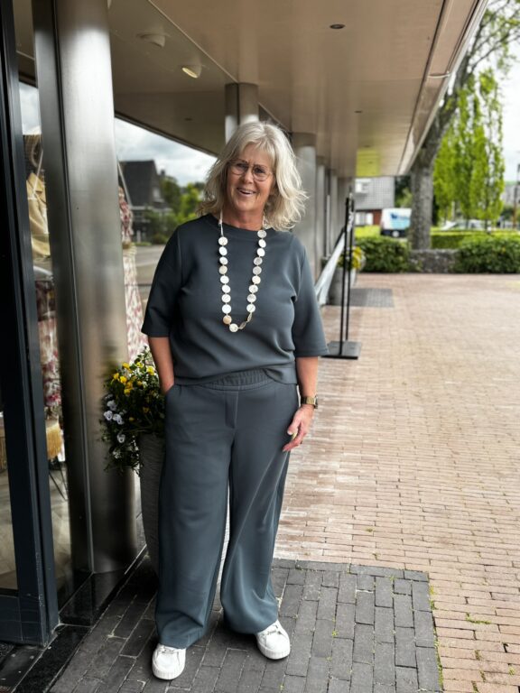 culotte broekpak sweatstof groen cecil damesmode 2025