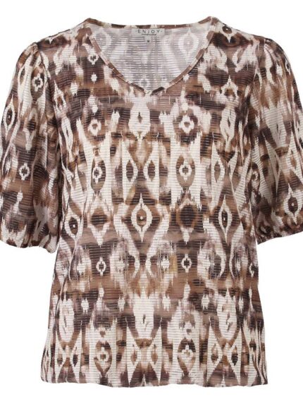 Blouson V-hals pofmouw