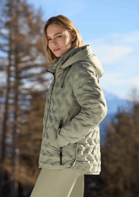 Winterjas lichtgroen mintgroen barbara lebek jacks outdoor buitenjas dames winterjassen