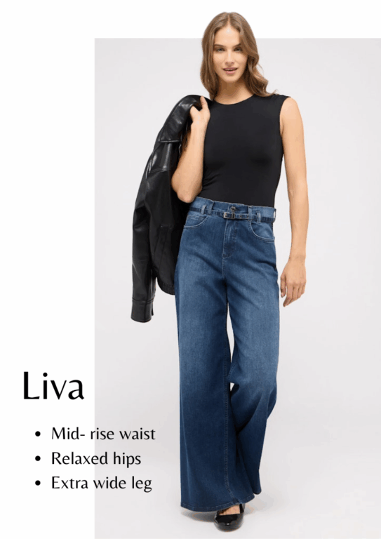 Liva angels wijde broek wide jeans - Dijkstra Mode