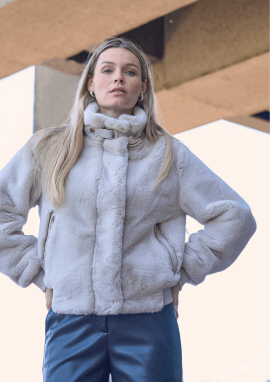 Winterjas Rino en Pelle bontjas korte jas zacht faux furr damesjas buitenjas