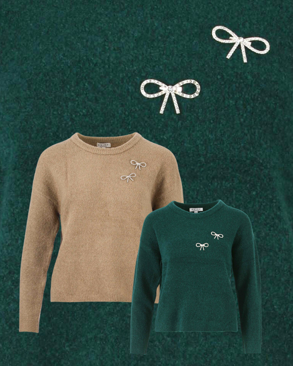 Enjoy truien strikdetail broche - Dijkstra Mode Feanwâlden