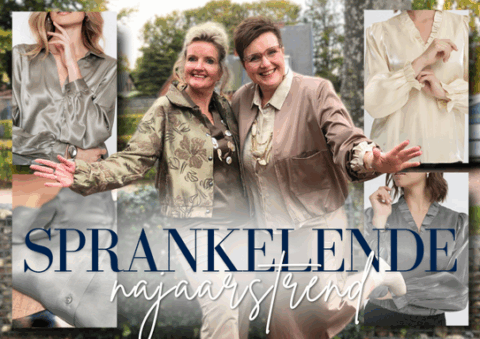 Sprankelende najaarstrend glitter en glans bij Dijkstra Mode