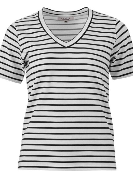T-shirt V-hals streep