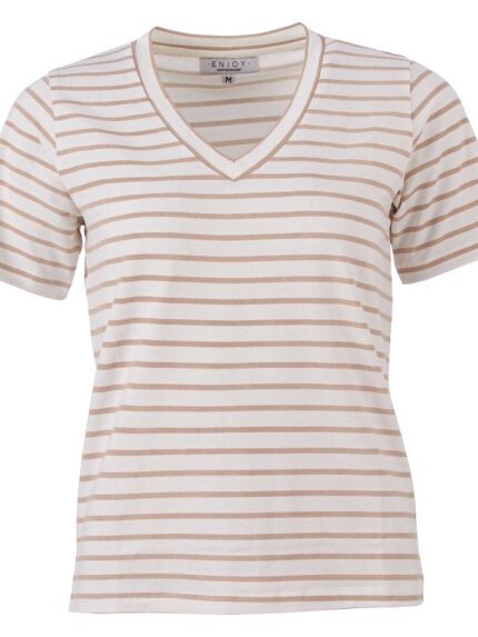 T-shirt V-hals streep