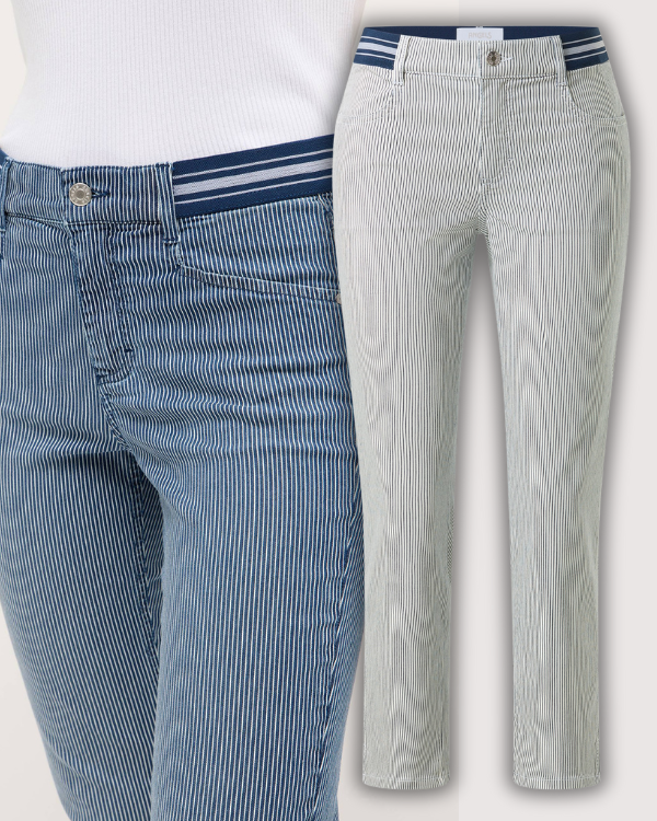 Angels ornella sporty, sportief model, elastiek in de band elastische taille. Dijkstra Mode