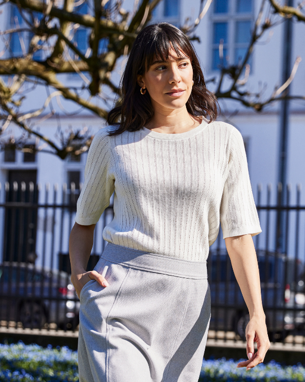 Fransa gestreept motief truitje shirt met korte mouwen