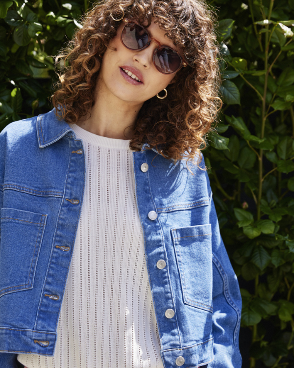 Fransa gestreept motief truitje shirt met korte mouwen