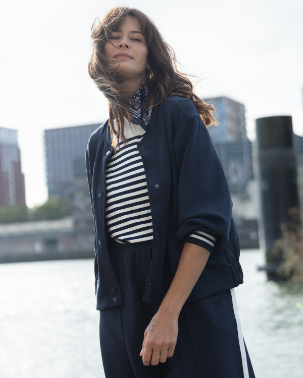 Yest maritiem gestreepte mode Bretonse streep BLAUW