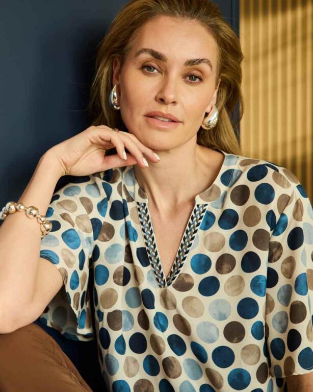 Top stippen Dreamstar dots polkadot v-hals