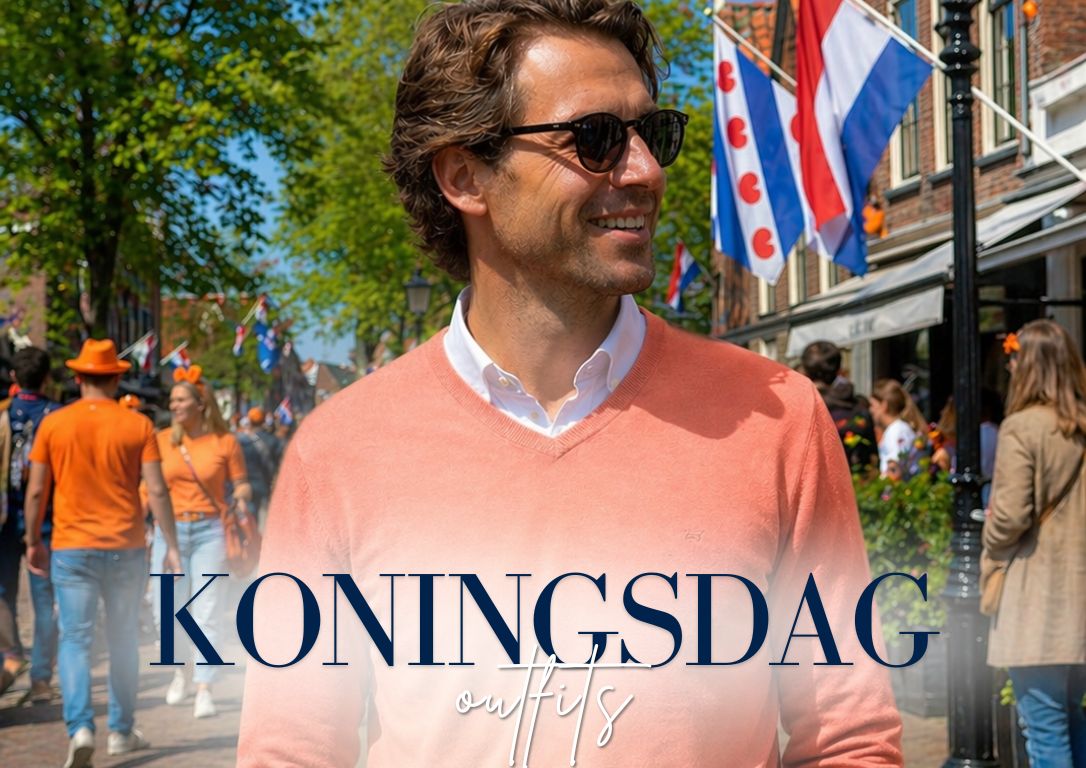 Koningsdag Friesland feanwalden rondom dokkum v-hals trui oranje koraal outfit Dijkstra Mode