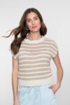 Pullover ajour stripe